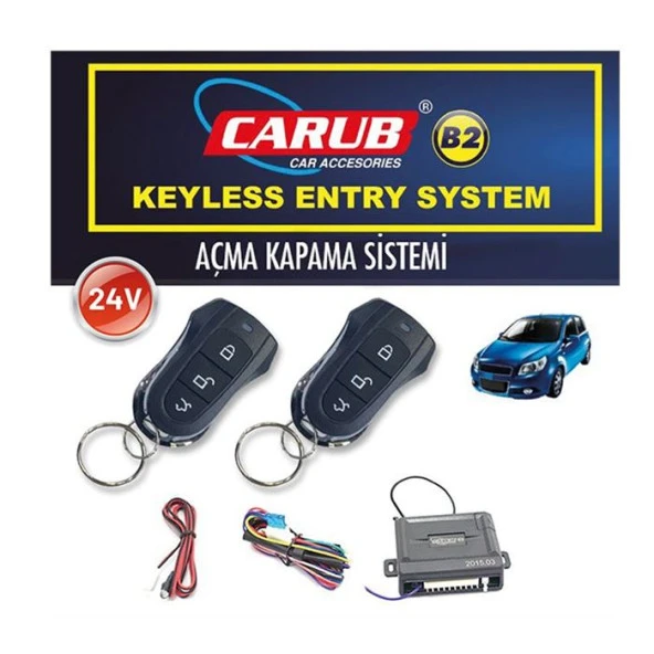 CARUB B2 Açma Kapama 24V S.Çıkışlı Siyah Oval ürün görseli 1
