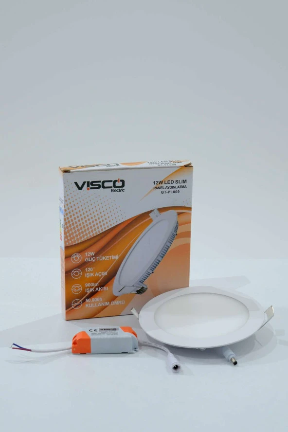 VİSCO 12W LED SLİM PANEL IP2O GÜNIŞIĞI ürün görseli 1