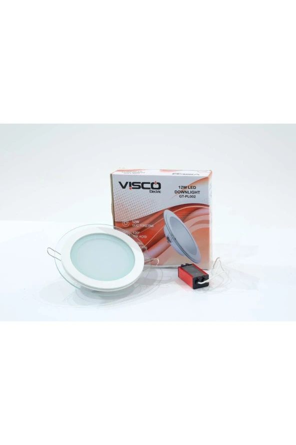 Visco 12w Downlıght Led Panel Camlı Beyaz 6500k ürün görseli 1