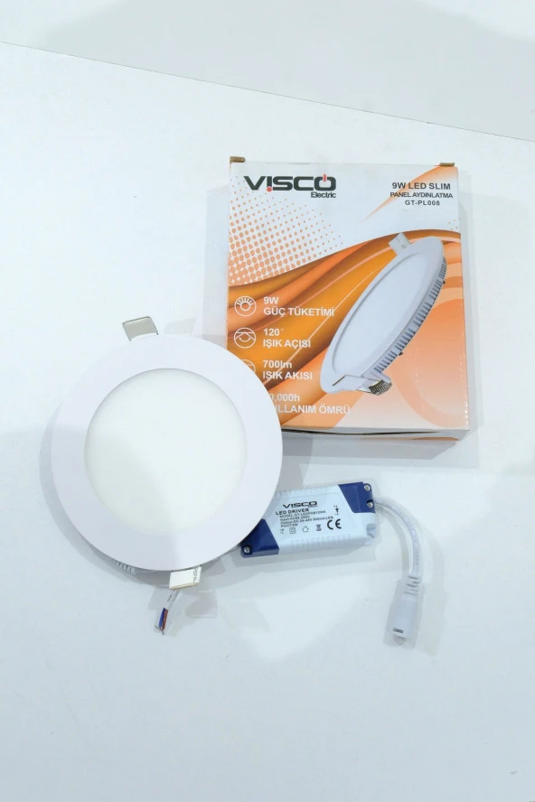 Visco 9w Led Slim Panel Gün Işığı 3000k - Resim 3