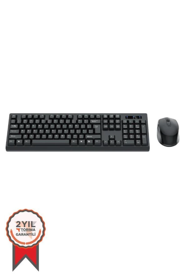 Torima TMK-01 2.4ghz Kablosuz Q Klavye Ve Mouse Seti Siyah ürün görseli 1