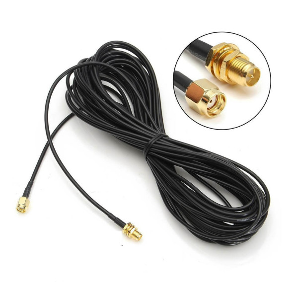 RG174 50 ohm Koaksiyel Rp Sma Erkek Rp Sma Dişi 3 Metre Kablo RF Sinyal Uzatma Kablosu 0-6Ghz ürün görseli 1