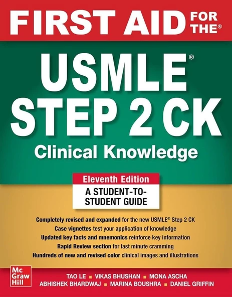 First Aid for the USMLE Step 2 CK Clinical Knowledge (11th Edition) Tao Le, Vikas Bhushan ürün görseli 1