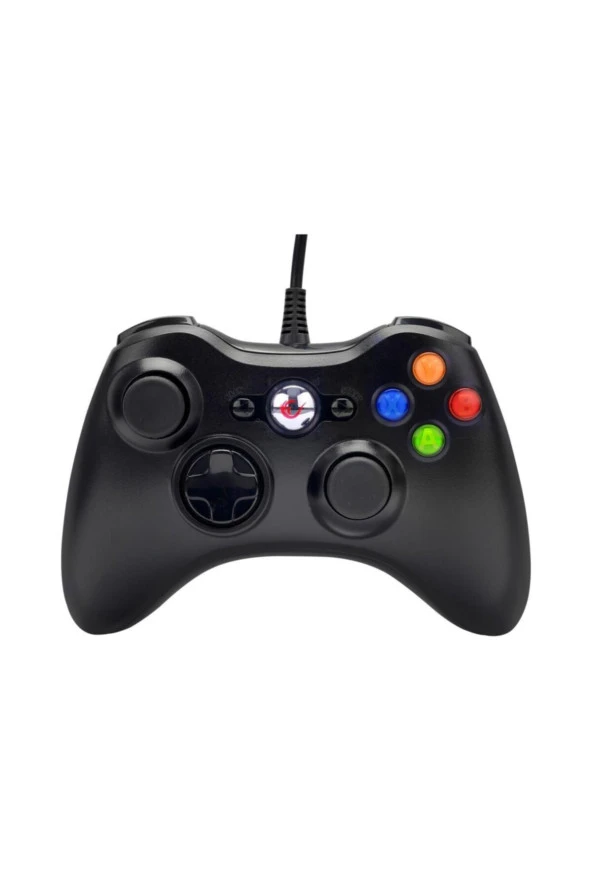 Siyah 2.20m Kablolu Xbox-360 Ve Usb Pc Destekli Oyunkolu Joypad Sg-r360 ürün görseli 1