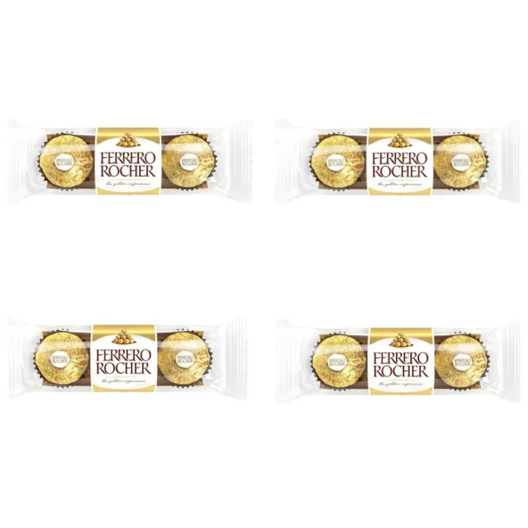 Ferrero Rocher T3 Fındıklı Çikolata 37,5 gr X 4 Adet ürün görseli 1