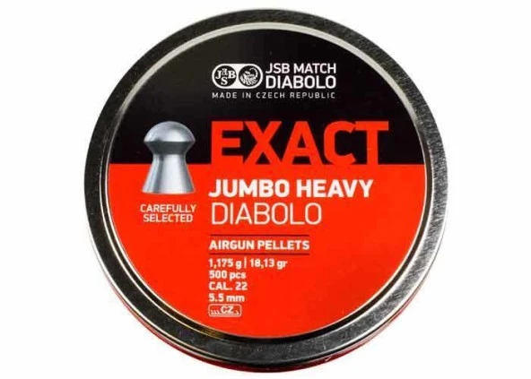 JSB DIABOLO EXACT JUMBO HEAVY 5.52 MM HAVALI SACMA ürün görseli 1