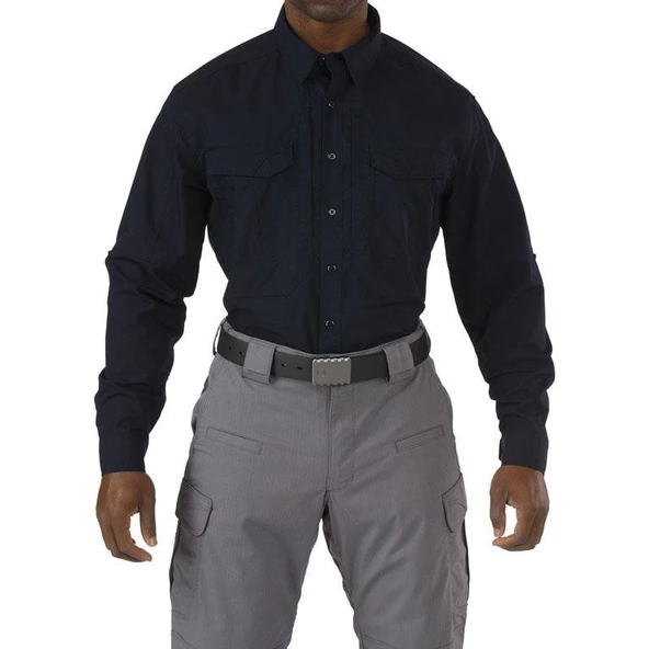5.11 STRYKE SHIRT LACIVERT GOMLEK - Resim 4