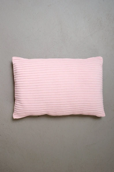 Peraluna FREE PILLOW %100 Organik Pamuk Triko Yastık Kılıfı 60X40 CM - Toz Pembe ürün görseli 1