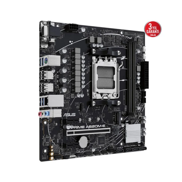 ASUS  PRIME A620M-E-CSM AMD A620 Soket AM5 DDR5 6400Mhz PCIe 4.0 mATX Anakart ürün görseli 1