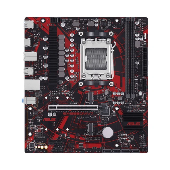 ASUS EX-B650M-V7 Soket AM5 AMD B650 DDR5 2xM.2 8000+(OC) mATX Anakart ürün görseli 1
