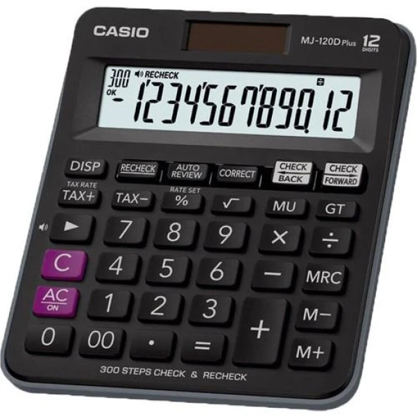 Casio MJ-120D Plus Hesap Makinesi 12 Hane İşlem Kontrollü ürün görseli 1