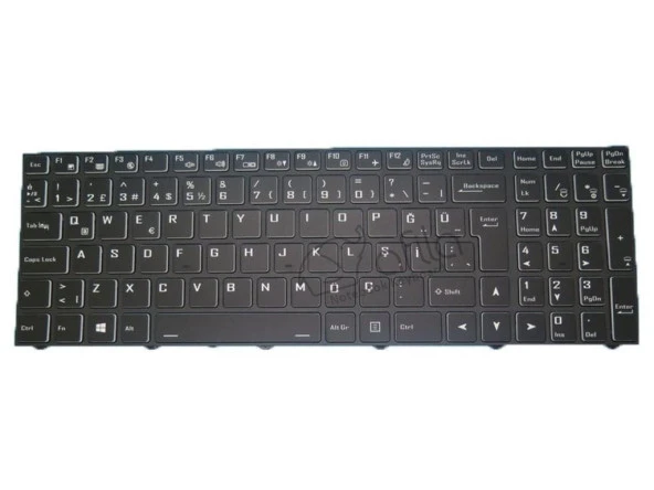 Monster Abra A7 V13.3.2, A7 V13.3.3 Notebook Klavyesi, Siyah TR / Işıklı (RGB) ürün görseli 1