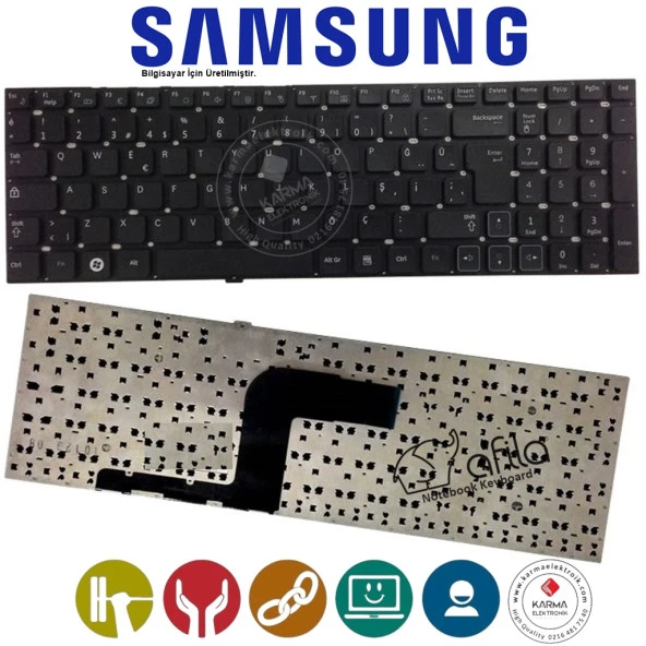 Samsung NP-E3511, E3511E Notebook Klavyesi, Laprop Tuş Takımı Siyah TR - Resim 2