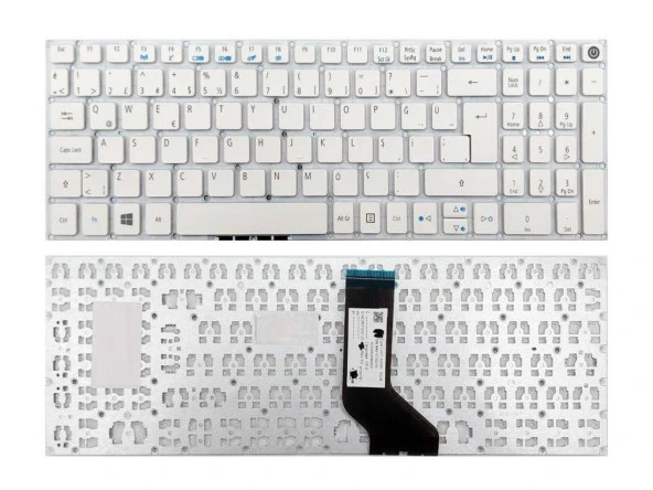 Acer Aspire ES1-533-C8AE Notebook Klavyesi (Beyaz TR) - Resim 2