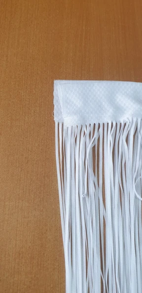 DÜZ İP BEYAZ RUSTİK EN 100 CM BOY 210 CM HAZIR İP PERDE ürün görseli 1