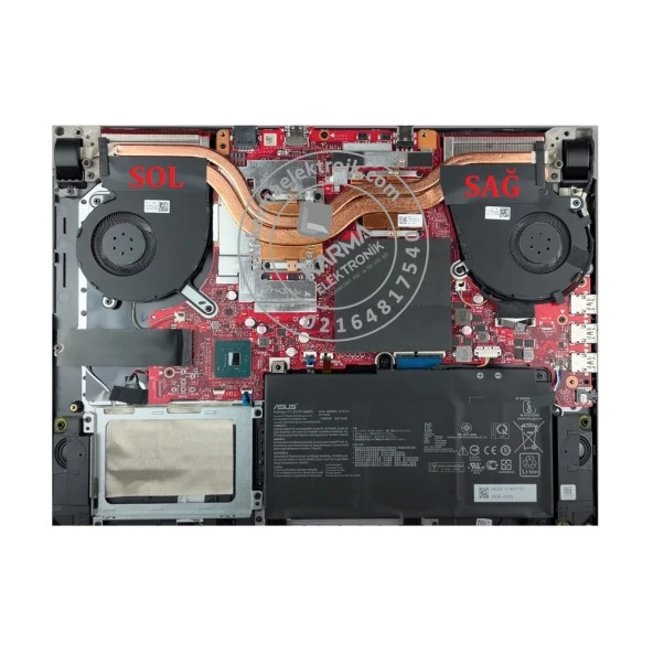 Asus ROG Strix G17 G712LV-H7005 Notebook Gpu-Vga Fan / 5Volt - Resim 3