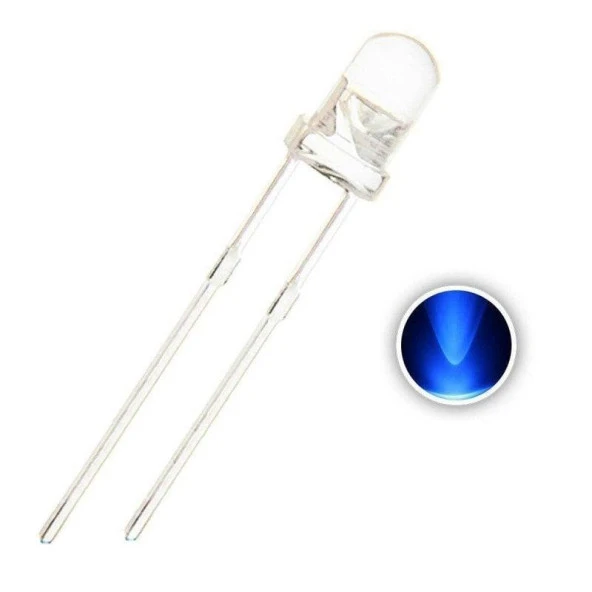 3 mm Mavi Led - 1 Adet ürün görseli 1