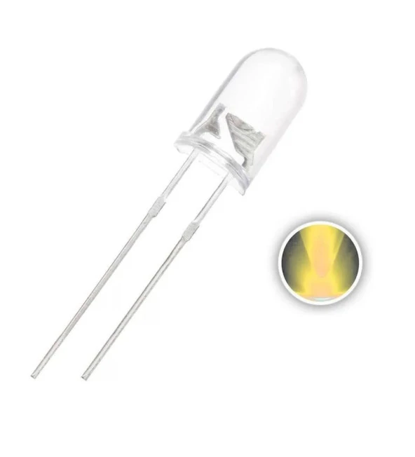 5mm Sarı Şeffaf Led - 1 Adet ürün görseli 1