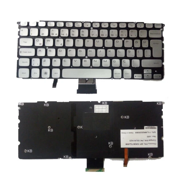 Dell Xps 14 - 15 L421x Notebook Klavyesi - Silver - TR - Işıklı - Resim 2