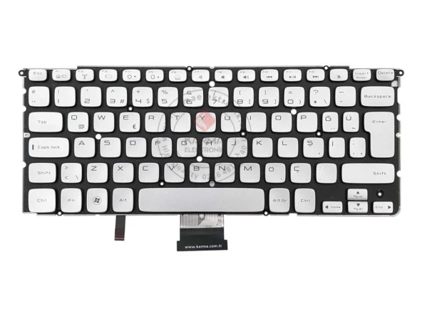 Dell Xps 14 - 15 L421x Notebook Klavyesi - Silver - TR - Işıklı - Resim 3