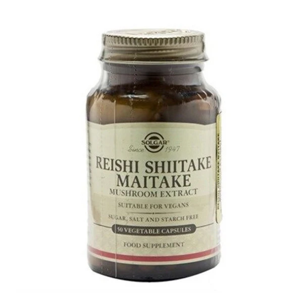 Solgar Reishi Shiitake Maitake Mushroom Extract 50 Kapsül ürün görseli 1