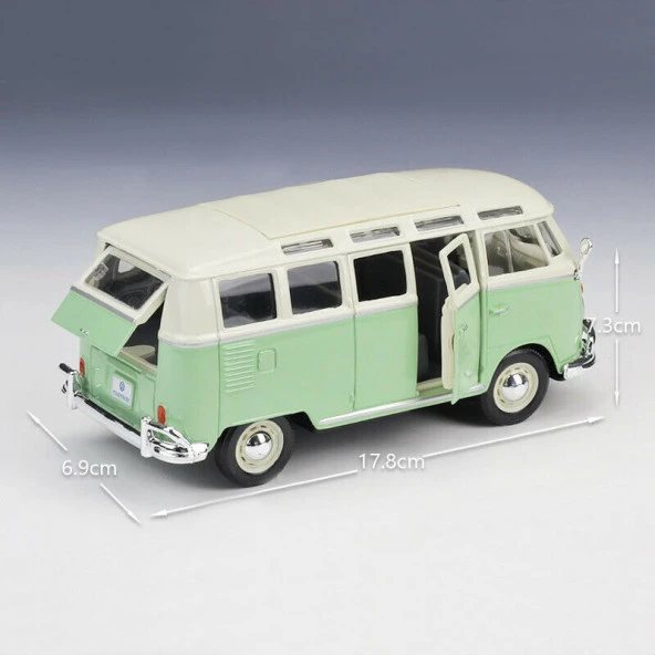 Maisto Volkswagen Van Samba 1:25 Yeşil Model Araba ürün görseli 1