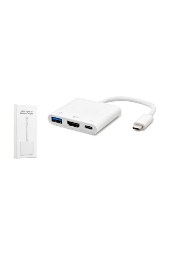 Hd4686/50 Hdmı Type-c Usb 3.0 4k Dıgıtal Av Multıport Adapter - Resim 2