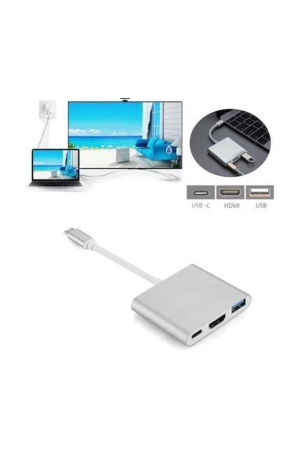 Hd4686/50 Hdmı Type-c Usb 3.0 4k Dıgıtal Av Multıport Adapter - Resim 4