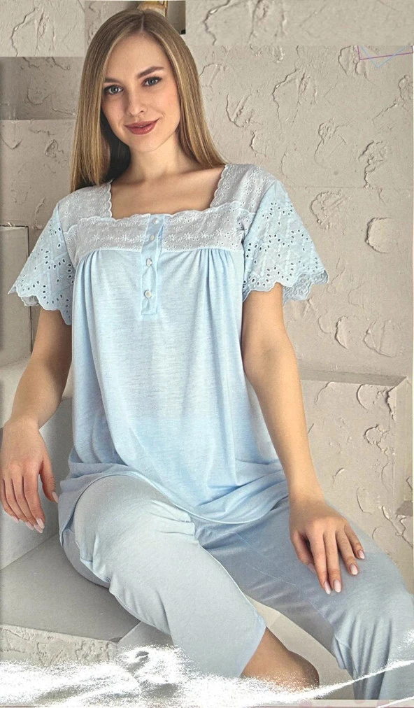 Limissi Kadın Aplike Pijama Takımı 23201 ürün görseli 1