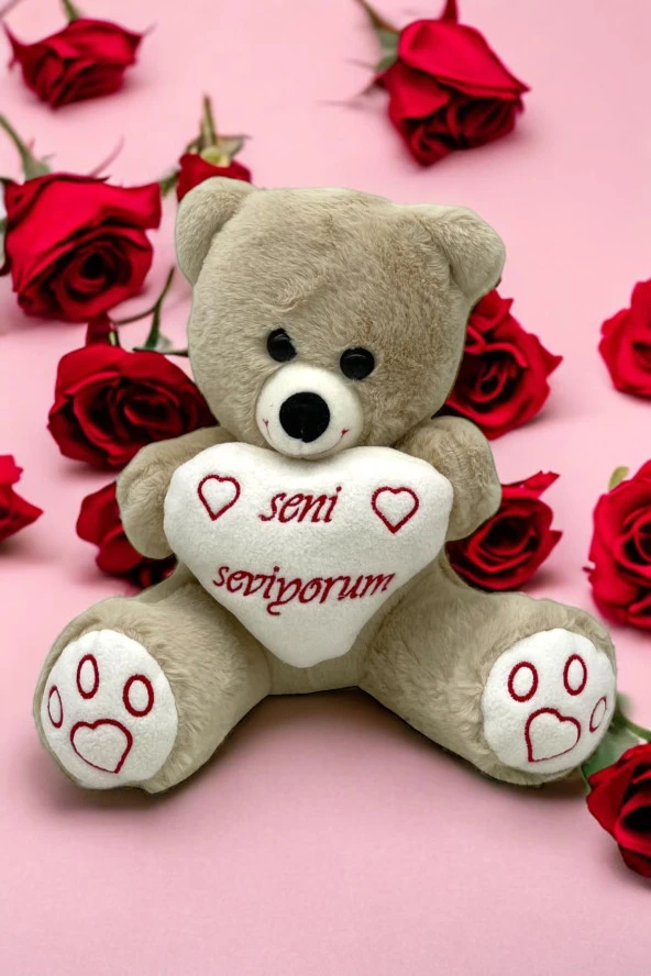 PELUŞ Sevimli Ayıcık Kalpli 35cm ürün görseli 1