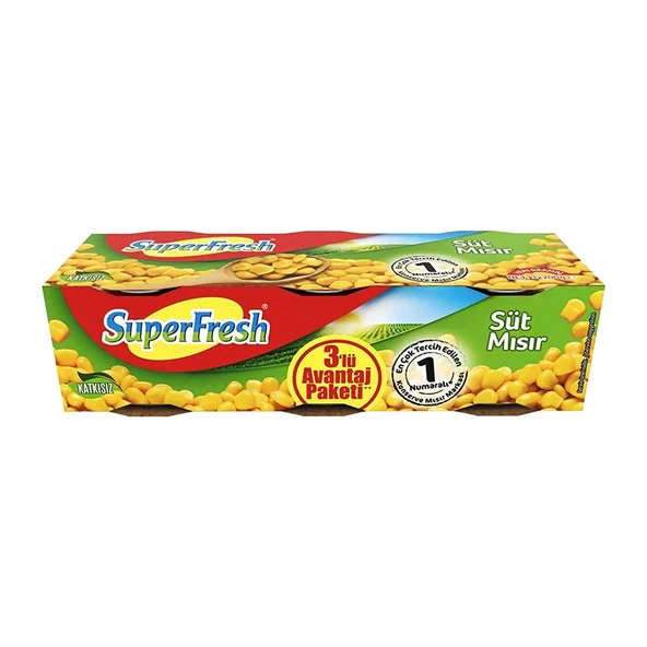 SuperFresh Mısır Konserve 3x200 gr 3 Adet - Resim 3