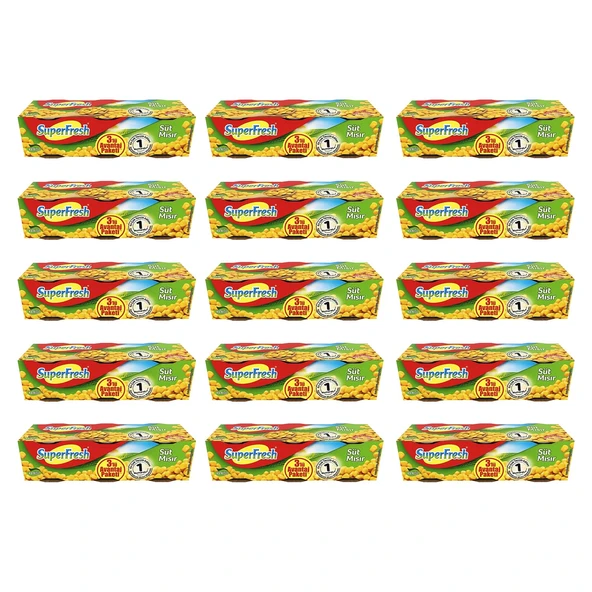SuperFresh Mısır Konserve 3x200 gr x 15 Paket - Resim 2