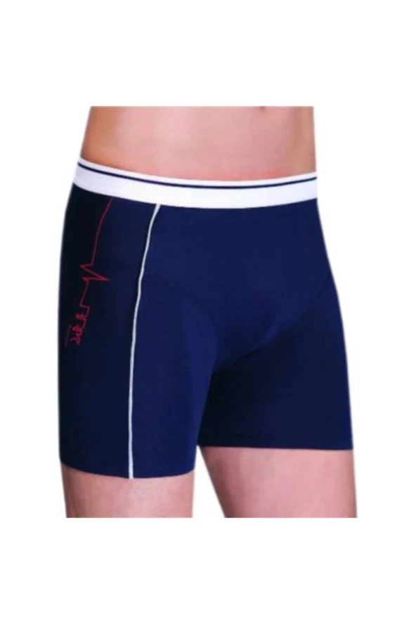 Erkek Lacivert Baskılı Şort Boxer 4455 ürün görseli 1