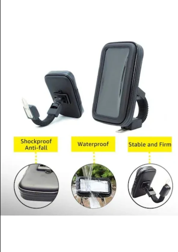 Telefon Tutacağı Motosiklet Fermuar Kılıflı 6 İnch / Syte179 ürün görseli 1