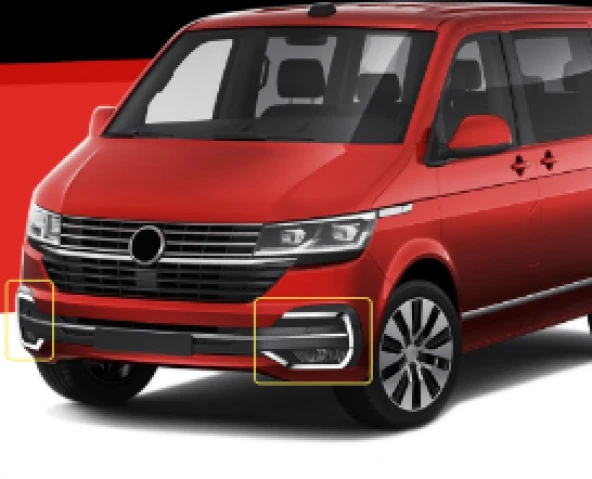 Volkswagen Transporter Uyumlu 45297 Sis Far Üstü Çıta Paslanmaz Çelik -2019 Parça ürün görseli 1