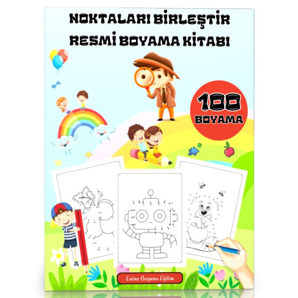 Noktaları Birleştir Resmi Boyama Kitabı (100 Süper Boyama) ürün görseli 1
