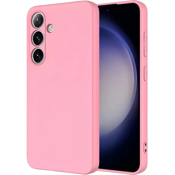 Samsung Galaxy A05S İçi Kadife Silikon Kılıf Pembe ürün görseli 1