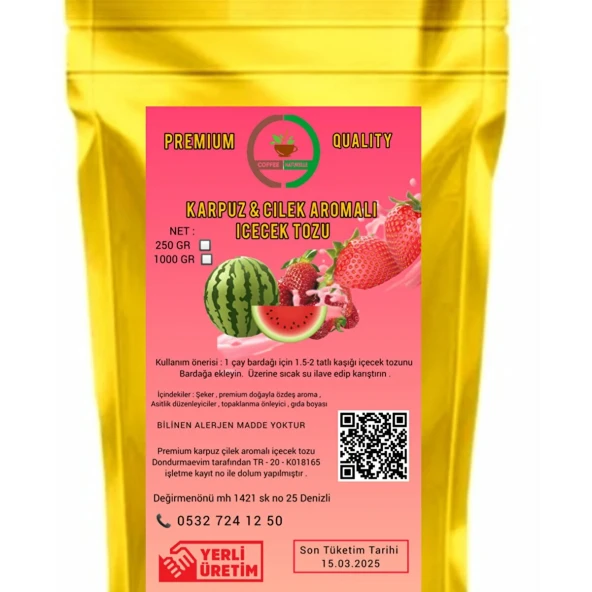 Karpuz & Çilek Aromalı İçecek tozu 1 kg ürün görseli 1
