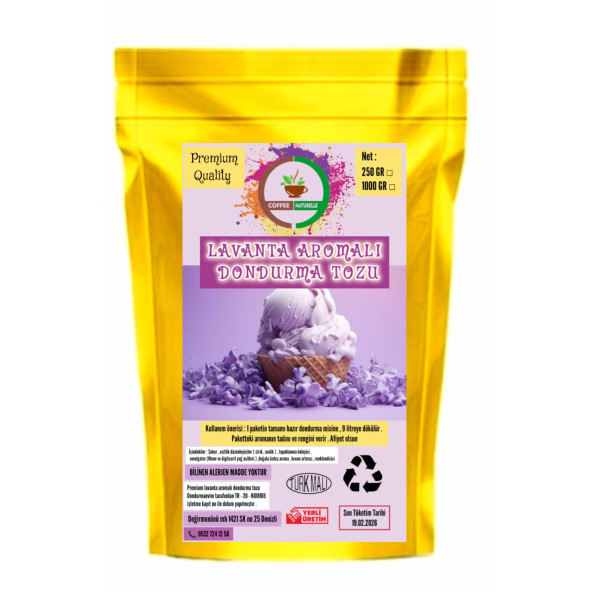 Lavanta Aromalı Dondurma Karışımı 250 gr ürün görseli 1
