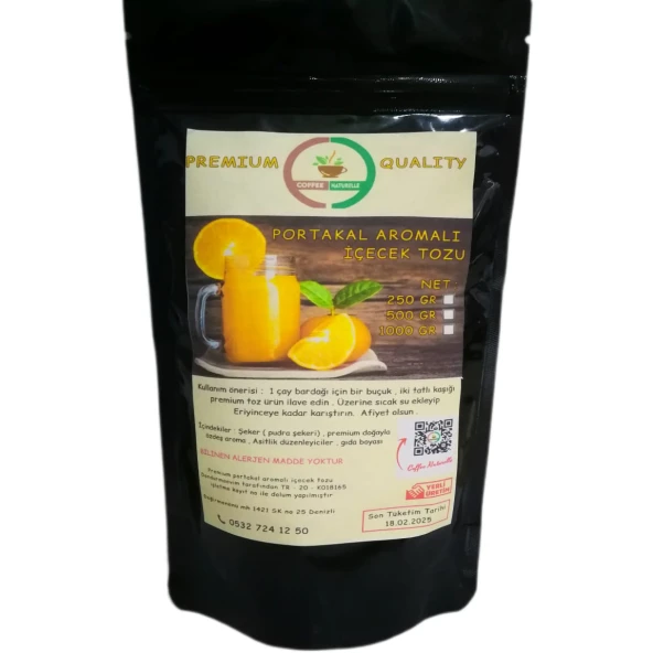 portakal Aromalı içecek tozu 1 kg ürün görseli 1