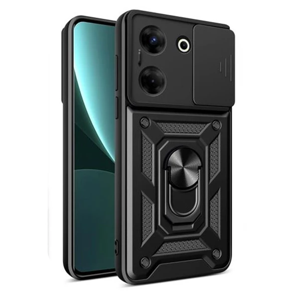 Gpack Tecno Camon 20 Pro 5G Kılıf Tank Aramid Sürgülü Vega YüzüklüNano ürün görseli 1
