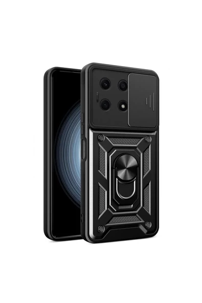 Gpack Xiaomi Poco X6 5G Kılıf Sert Silikon Tank Aramid Sürgülü Vega Yüzüklü ürün görseli 1