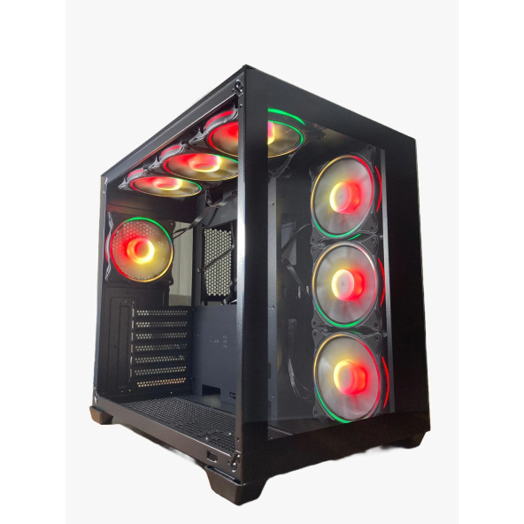 GAMEFORCE Liquid 7x120 Mm Fanlı Rgb Kum.Kontrolcülü ATX Oyuncu Bilgisayar Kasası ürün görseli 1