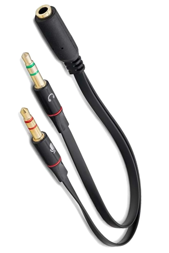 Hadron Hn4611 Slim Mikrofon Kulaklık Ayırıcı Kablo 20cm ürün görseli 1