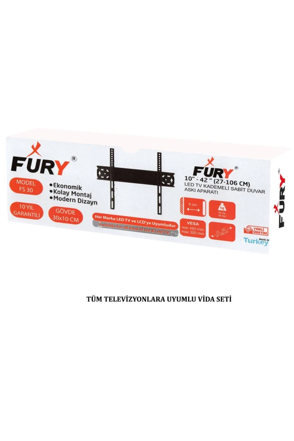 FURY Lcd Led Televizyon Duvar Asma Aparatı 10- 32"ınch - Resim 2