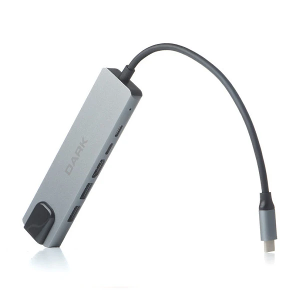 Dark USB 3.2 Gen 1 Type-C to Ethernet/HDMI/USB 3.0/ PD ÇeviriciDK-AC-U31X47 ürün görseli 1