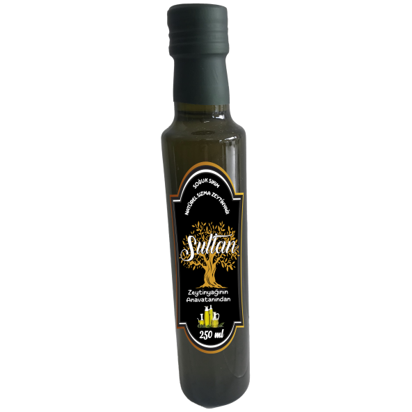 SULTAN SOGUK SIKIM NATÜREL SIZMA ZEYTİNYAĞI 250 ML CAM ürün görseli 1