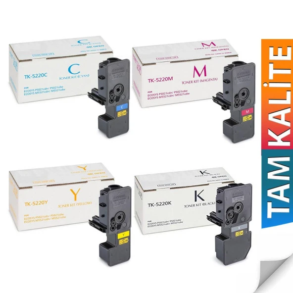 TK-5220 Kyocera Ecosys M5521CDW Uyumlu Muadil Toner 1 Set ürün görseli 1