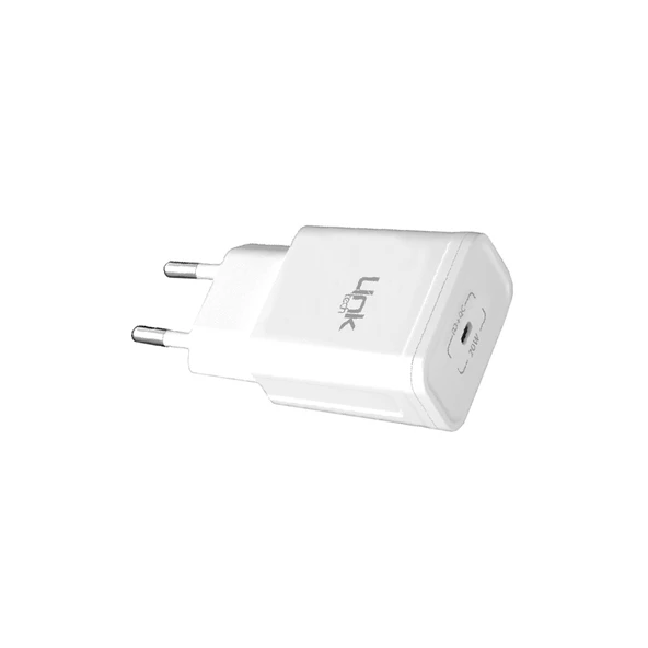 LinkTech S664 Premium 20W PD QC Type-C to Type-C Kablolu Şarj Aleti Beyaz ürün görseli 1