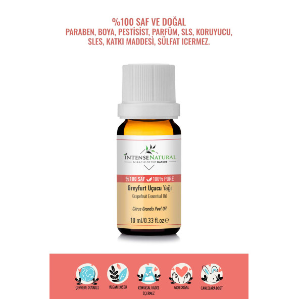 Greyfurt Uçucu Yağı 10 ml %100 Saf ve Doğal Grapefruit Essential Oil ürün görseli 1